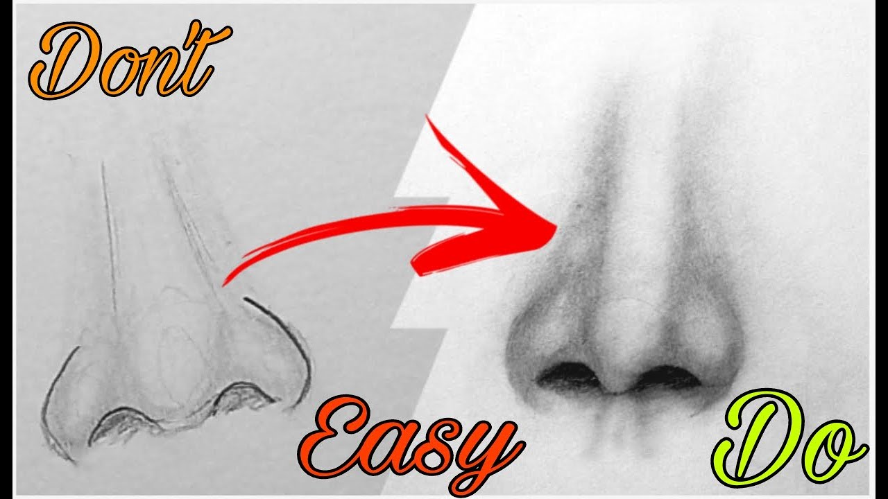 How to draw nose | Nose drawing tutorial | very easy