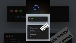 Simple circular loading screen #coding   #css  #cssanimation  #webdevelopment #programming