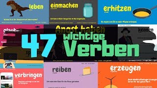 47 wichtige Verben mit Beispielen - 47 most common verbs in german with examples