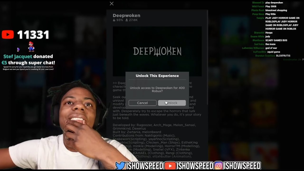 [Deepwoken Roblox] ISHOWSPEED PLAYS DEEPWOKEN AND RAGEQUITS YouTube