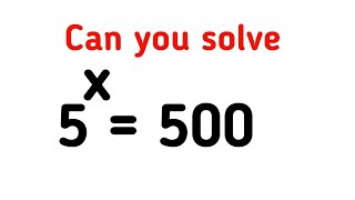 Math Olympiad Exponential equation to solve for x 