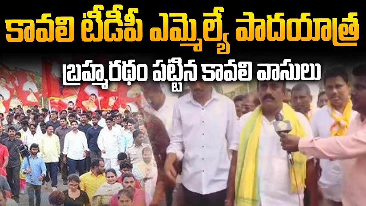 TDP MLA Кавья Кришна Редди Падайатра | Огромный общественный резонанс в избирательном округе Кава...