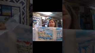 Rachael shows off lighthouses panel