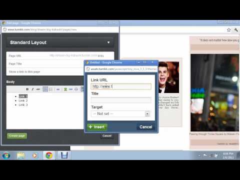 Tumblr Tutorial: How to make a links tab on your blog.