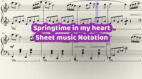 springtime in my heart -  ❤  - relax music love,relax _   piano cover  🎹 #music #موسيقى#notes