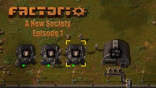 Rebuilding Civilization After Crashlanding| Factorio Colony/City Builder MOD | New Society Ep.1