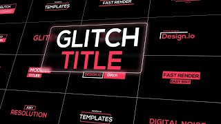 Digital Glitch Titles Pack After Effects Templates | Logo Glitch Templates