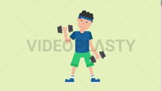 Man Lifting Dumbells Animation [MOV & GIF]