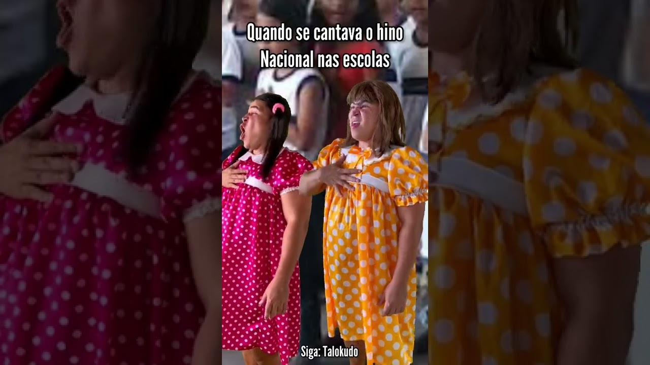 Quando se cantava o hino nacional nas escolas