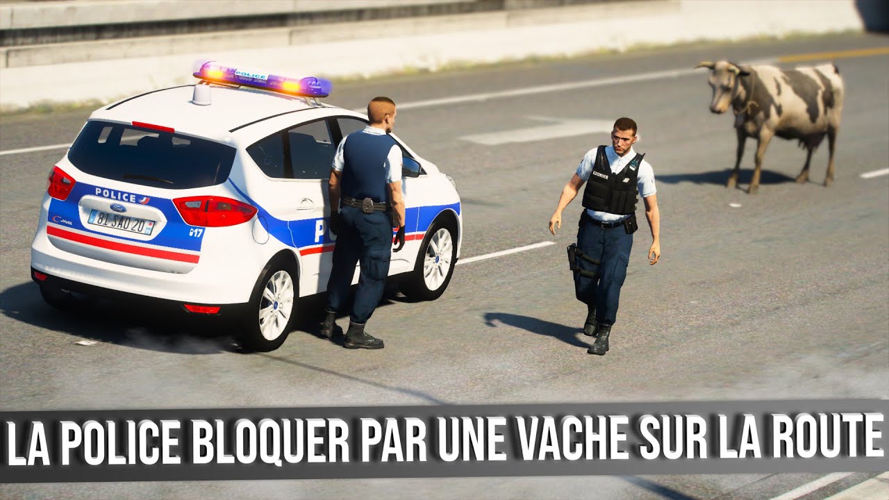 LA POLICE SE RETROUVE NEZ A NEZ AVEC UNE VACHE | GTA5 - LSPDFR #516
