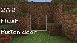 Minecraft - How To Make Simple Flush Piston Door (1.16.4)