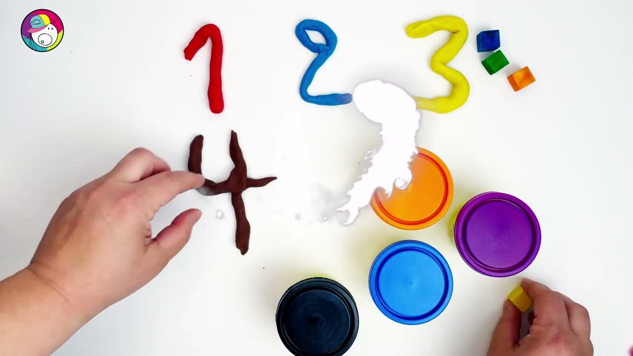 Μαθαίνουμε τους αριθμούς από το ένα μέχρι το δέκα - Πλάθω πλαστελίνη