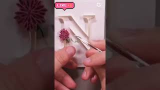 N Alphabet Quilling Paper Art ll #shortvideo #ytshorts #shorts