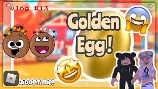 VLOG #13 HATCHING MY FIRST GOLDEN EGG IN ADOPT ME | ADOPT ME | ROBLOX