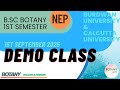 Class 1: ,Botany sem 1 | Demo class as on 1.9.25 |#calcuttauniversity #burdwanuniversity #kalyani  