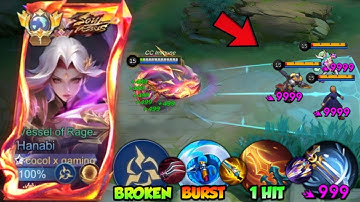 TOP GLOBAL HANABI BEST BURST CRIT DAMAGE BUILD 1 HIT 2025!!💀 (op build) - Mobile Legends