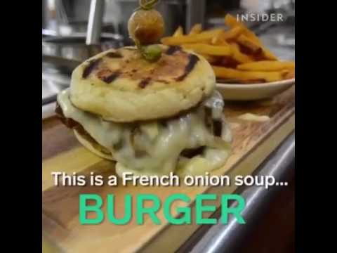 French onion soup burger