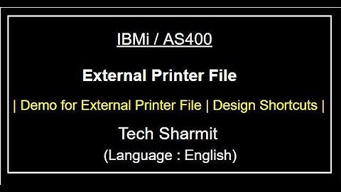 External Printer File in IBMi | Printer File in ibmi  | Printer file design shortcuts  | PRTF | IBMi