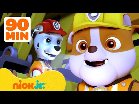 PAW Patrol Rubble's Best Rescues From Season 5! w/ Marshall | 90 Minute Compilation | Rubble & Crew