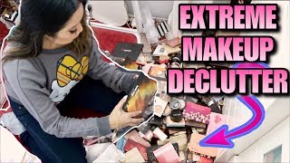 MAKEUP DECLUTTER - EXTREME MAKEUP DECLUTTER KONMARI METHOD & MAKEUP COLLECTION