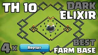Clash Of Clans Th10 Farming Base Dark Elixir Base 2016 4 X Replays