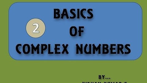Basic operations of complex numbers 2