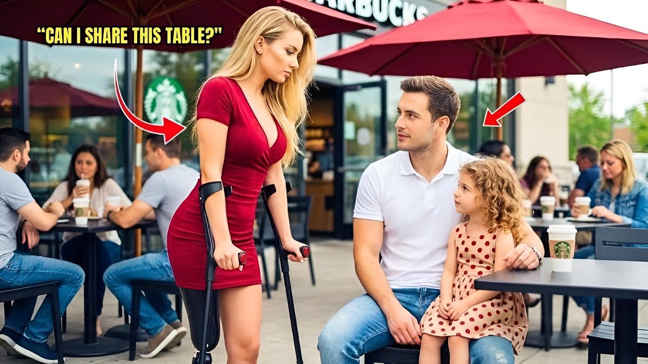 “Can I Share This Table?” Asked The One Legged Girl To The Single Dad — Then He Answered