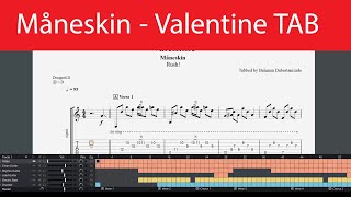 Måneskin - Valentine Guitar Tab(Drop D) + Bass Tab In Guitar Pro