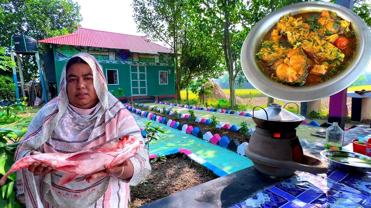 তিন কেজি ওজনের বিকেট মাছ ভুনা | 3 KG Biket Fis Bhuna | Village Cooking