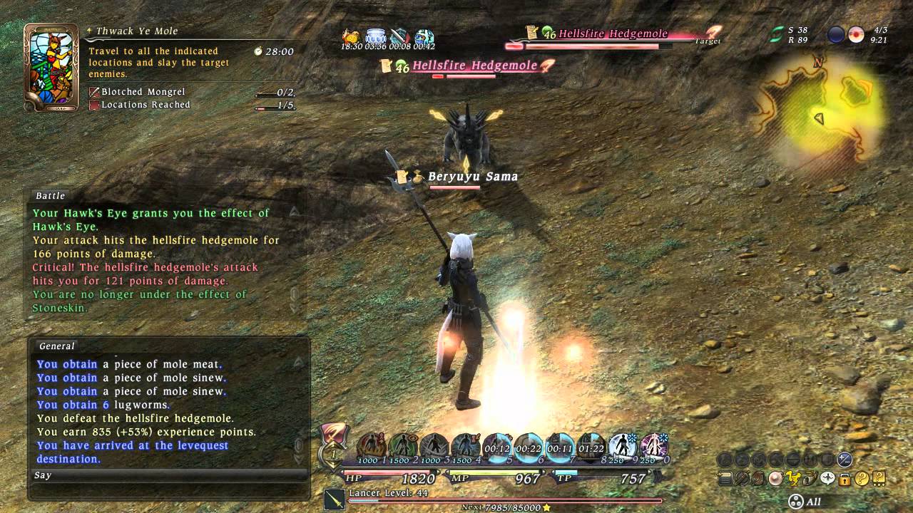 FF14 online lvl 43 lancer game play (Leve quests) pt2 YouTube