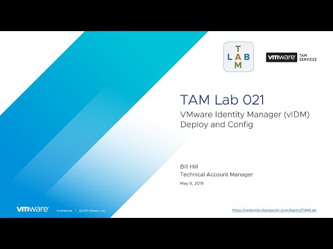 TAM Lab 021 - VMware Identity Manager (vIDM) Deploy and Config