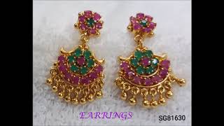 ARTIFICIAL IMPON 1GM GOLD PLATED EARRINGS ,DELIVERY AVAILABLE,WHATSAPP NO +919344576637
