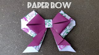 How To Make A Paper Bow | Easy Bow For Beginners | How To Make Bow Out Of Paper | Easy Paper Bow