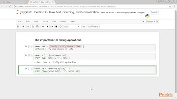Text Processing using NLTK in Python: The Importance of String Operations| packtpub.com