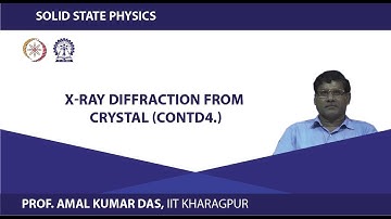 Lecture 22 : X-ray Diffraction from Crystal (Contd.)