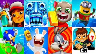 Talking Tom Gold Run vs Subway Surfers vs Sonic Dash Iron Ben vs Pridebot  vs Andronic Gameplay 