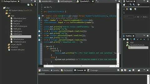 Java 15 : Tests imbriquées et résolution équation du second degré