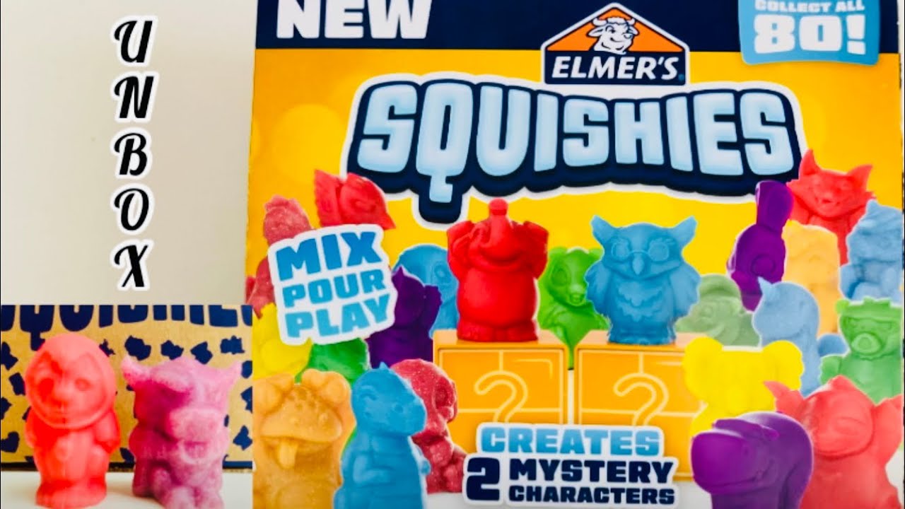 Elmer's Squishies DIY Squishy Toy Kit, 2 Count Mystery Characters, Ages 6+  