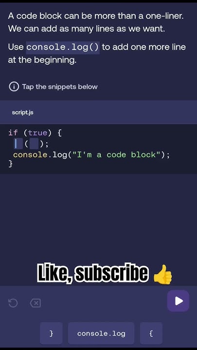 How to add more lines in code block of JavaScript. #javascript #coding# ...