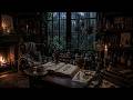 The Rainy Window Botanist’s Library | Deep Focus Piano [Dark Academia]