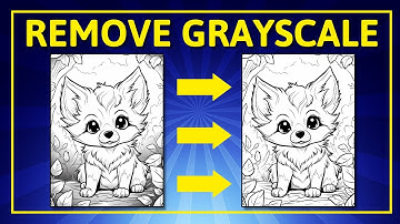 Remove Grayscale CRAZY FAST From Midjourney Coloring Pages for KDP
