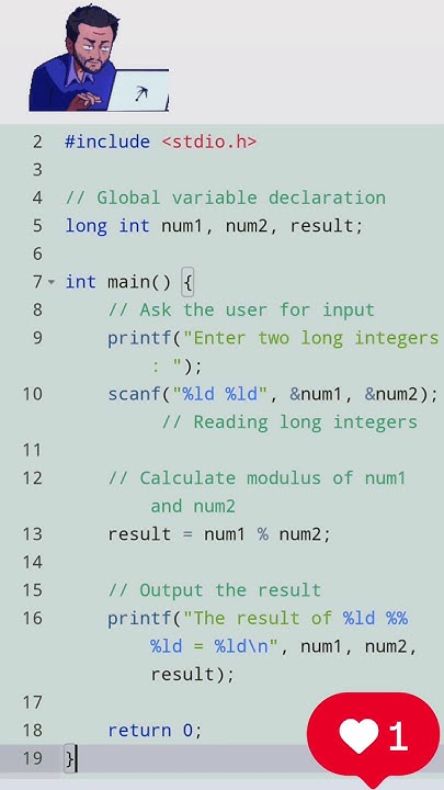 C program / Modulus operator / c programming - YouTube