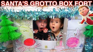 SANTA'S GROTTO BOX FORT CHRISTMAS PRESENT FOR MY ELF ON THE SHELF!!
