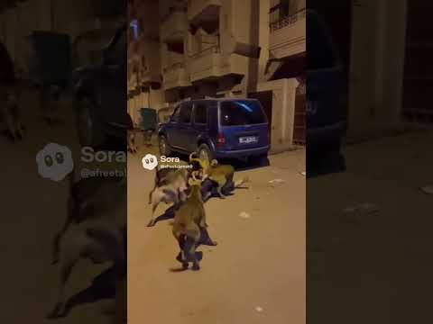 في حلوان الكلاب المسعورة تعقر شاب أمام الناس فى شارع رايل خطير وموثق بالصحف المحلية