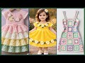 Elegant and beautiful crochet kids frocks designs