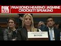 Texas Congresswoman Jasmine Crockett addresses Attorney General Pam Bondi