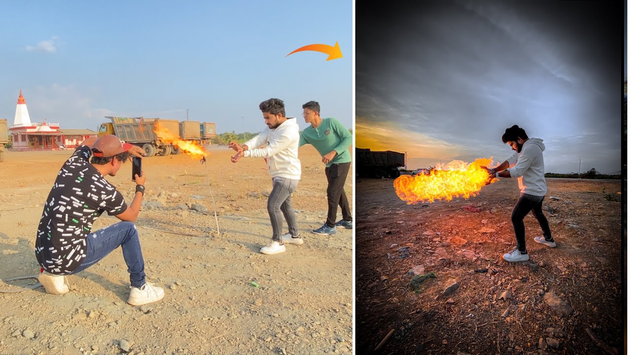 Action Fire Photography Ideas With Phone 🔥 #shorts