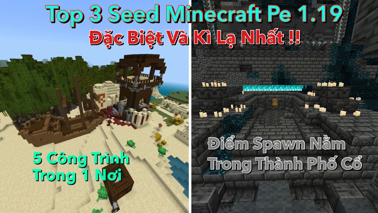 Top 3 Seed MCPE 1.19 Đặc Biệt Và Kì Lạ Nhất Seed Spawn Tại Thành Phố