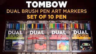 Tombow | Dual Brush Pen | Art Markers | 10-Pack | Lightfast Studio