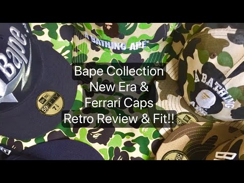 Bathing Ape Collection Bape X New Era Abc Camo Ferrari Caps Fit Review Youtube - new dope era logo roblox